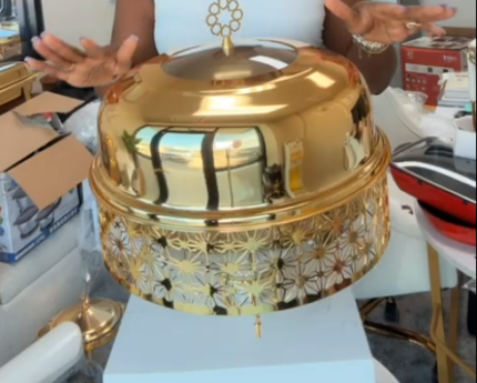 8L gold chaffing dish